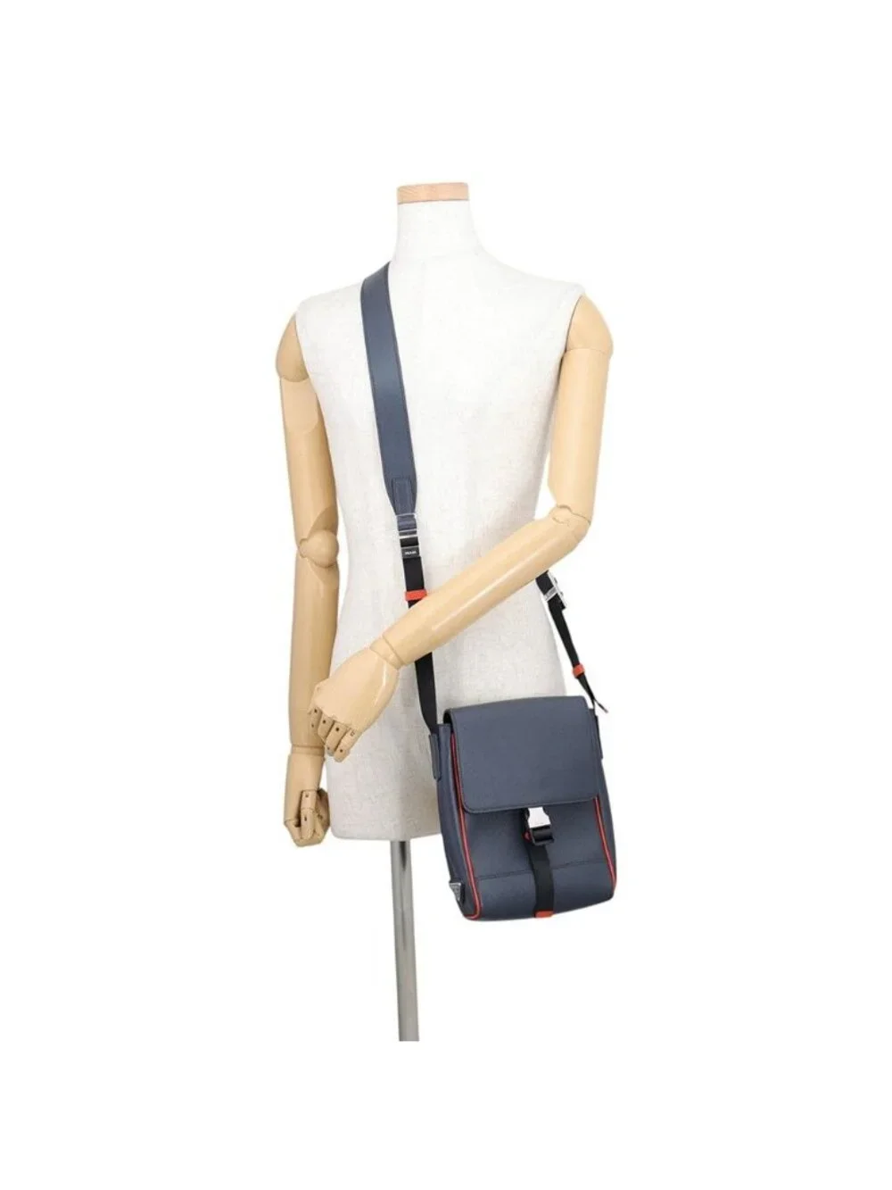 Prada Shoulder Bag Triangle Logo Saffiano Leather
